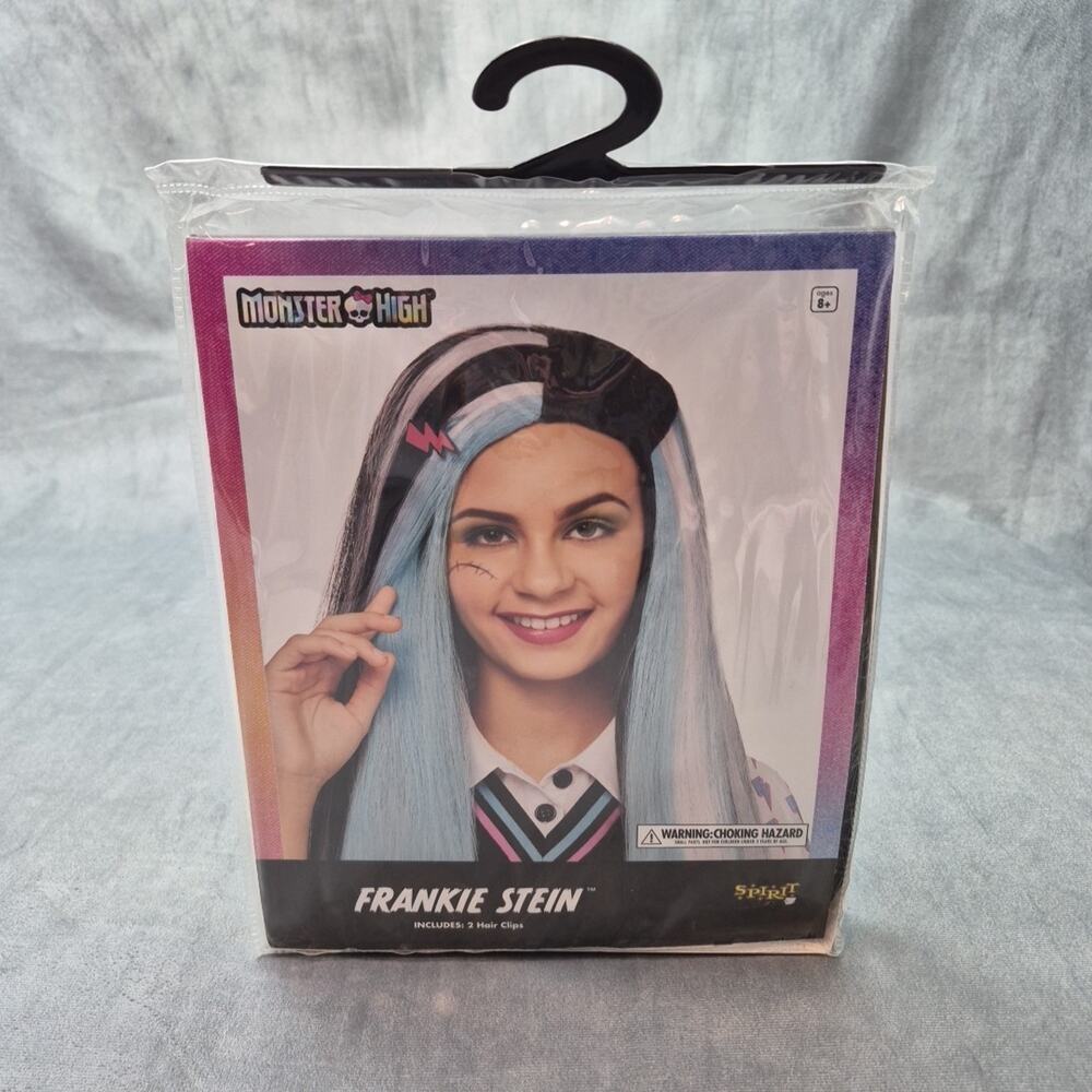 Monster High Frankie Stein Cosplay Child Wig Spirit Halloween Costume Sealed New - Picture 1 of 8
